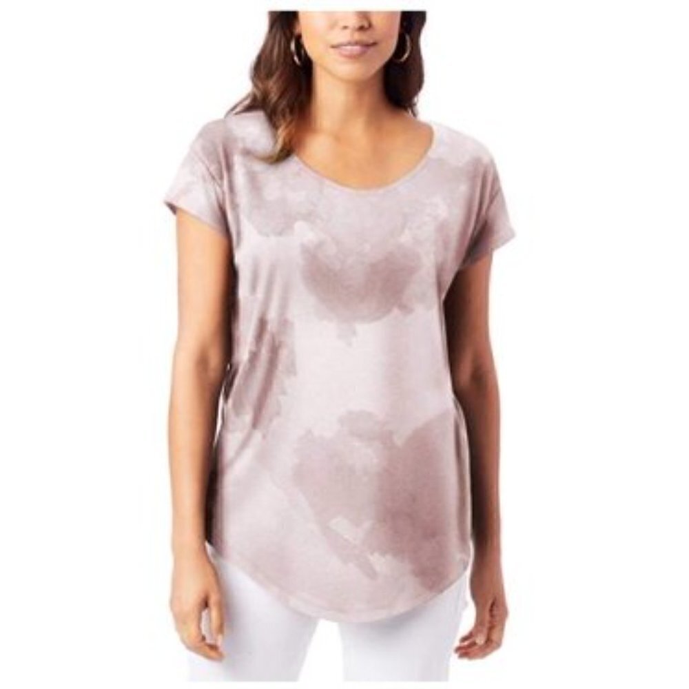 Alternative Women's Size XL Scoop Neck T-Shirt Short Sleeve Blush Dreamstate